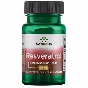 Swanson Resveratrol, 100 mg, 30 kapslí Doplněk stravy