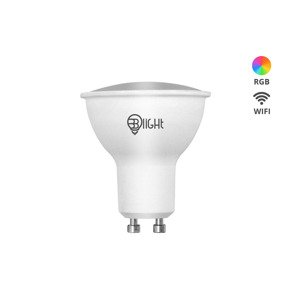 Chytrá žárovka BrainLight LED, závit GU10, 5,5 W, WiFi, APP, stmívatelná, barevná Chytrá LED žárovka s několika nastavitelnými světelnými režimy