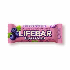 LifeFood - Tyčinka Lifebar borůvková s quinoou BIO, 40 g CZ-BIO-001 certifikát