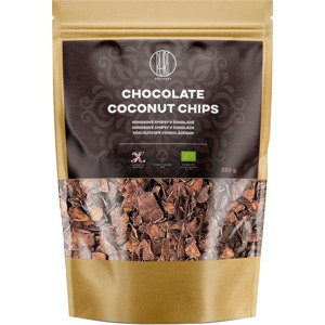 BrainMax Pure Chocolate Coconut chips, Kokosové chipsy v čokoládě, BIO, 250 g * CZ-BIO-001 certifikát