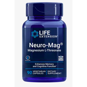 Life Extension Neuro-Mag® Magnesium L-Threonate (magnesium L-treonát), 90 rostlinných kapslí Doplněk stravy