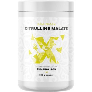 BrainMax Citrulline Malate, Citrulin Malát, 500 g Aminokyselina pro pumpu, zvýšení výkonu a síly, doplněk stravy