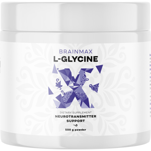 BrainMax Glycine, L-Glycin, 500 g Doplněk stravy