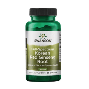 Swanson Full Spectrum Korean Red Ginseng Root (červený korejský ženšen) 400 mg, 90 kapslí Doplněk stravy