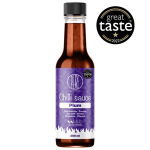 BrainMax Pure Chilli sauce, Plum (chilli omáčka, švestka), 200 ml Omáčka z chilli papriček Habanero doplněná o sladké švestky