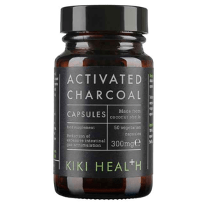 KIKI Health Activated Charcoal (aktivní uhlí) 300 mg, 50 rostlinných kapslí Doplněk stravy