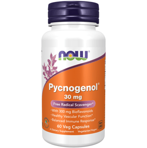 Now® Foods NOW Pycnogenol, 30 mg, 60 rostlinných kapslí Doplněk stravy