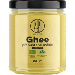 BrainMax Pure Ghee, přepuštěné máslo GHÍ, BIO, 340 ml *CZ-BIO-001 certifikát