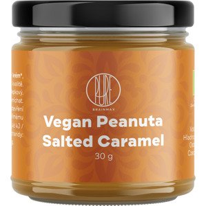 BrainMax Pure Vegan Peanuta Salted Caramel, Arašídový krém se slaným karamelem BIO, 30 g *CZ-BIO-001 certifikát