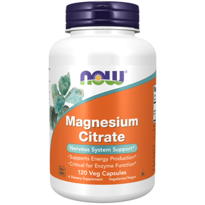 Now® Foods NOW Magnesium Citrate, hořčík citrát, 400 mg, 120 rostlinných kapslí Doplněk stravy