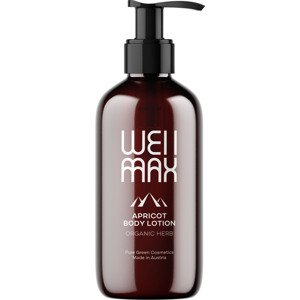 WellMax Tělové mléko - meruňka, 250 ml Přírodní tělové mléko s extrakty z bylin pro jemnou a hydratovanou pokožku