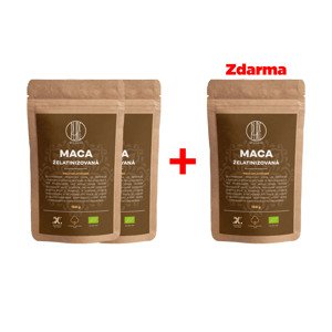 BrainMax Pure Maca želatinovaná BIO prášek, 150 g, 2+1 ZDARMA *CZ-BIO-001 certifikát