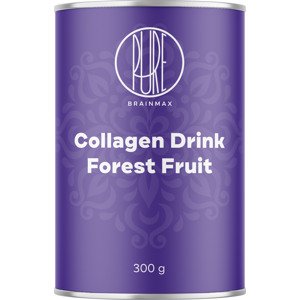 BrainMax Collagen Drink, kolagen nápoj, lesní ovoce 300 g Hydrolyzovaný grass-fed kolagen, téměř 9000 mg na dávku! Doplněk stravy