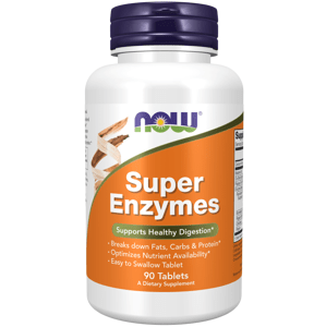 Now® Foods NOW Super Enzymes, komplexní trávící enzymy, 90 tablet Doplněk stravy