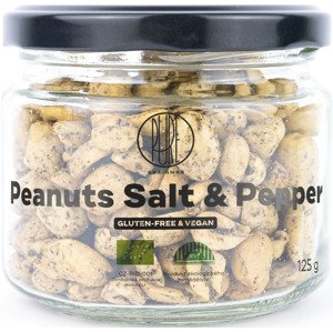 BrainMax Pure Peanuts Salt & Pepper, Arašídy, Sůl & Pepř, BIO, 125 g *CZ-BIO-001 certifikát