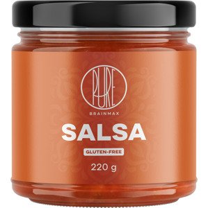 BrainMax Pure Salsa, 220 g Omáčka z čerstvých rajčat dochucená cibuli chili a koření