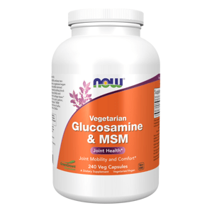 Now® Foods NOW Glucosamine & MSM Vegetarian (vegetariánský glukosamin a MSM), 240 rostlinných kapslí Doplněk stravy