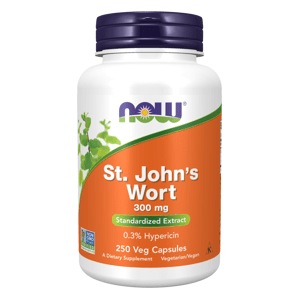 Now® Foods NOW St. John's Wort (Třezalka tečkovaná), 300 mg, 250 rostlinných kapslí Doplněk stravy
