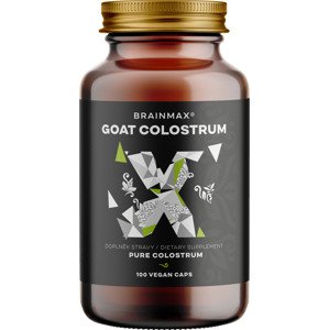 BrainMax Goat Colostrum, kozí kolostrum 250 mg, 100 rostlinných kapslí České kozí kolostrum v kapslích s inulinem, doplněk stravy