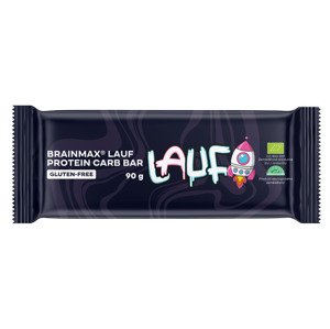 BrainMax Pure BrainMax Lauf Protein Carb Bar, proteinová-sacharidová tyčinka, BIO, 2x45 g BIO proteinová tyčinka ze syrovátkového a mléčného proteinu s bezlepkovými ovesnými vločkami