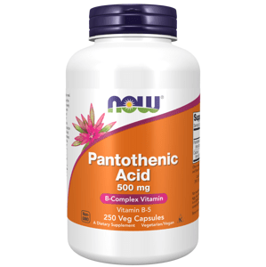 Now® Foods NOW Panthoteic Acid B5 (kyselina pantothenová), 500 mg, 250 rostlinných kapslí Doplněk stravy