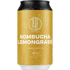 BrainMax Pure Kombucha Lemongrass, Kombucha, citronová tráva, 330 ml Fermentovaný nápoj ze zeleného čaje
