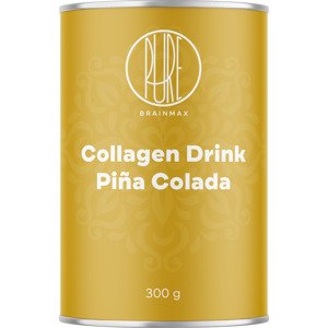 BrainMax Collagen Drink, kolagen nápoj, piña colada, 300 g Hydrolyzovaný grass-fed kolagen, přes 9000 mg na dávku, doplněk stravy