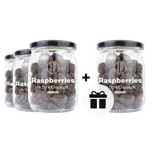 3+1 ZDARMA: BrainMax Pure Lyofilizované maliny v hořké čokoládě, 185 g
