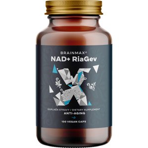 BrainMax NAD+ RiaGev®, 750 mg, 100 rostlinných kapslí Nikotinamid adenindinukleotid v patentované formě RiaGev®, doplněk stravy