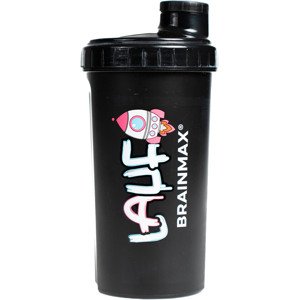 BrainMax LAUF plastový shaker (šejkr), černý, 700 ml Černý plastový šejkr pro sport i volný čas ve stylovém designu