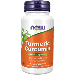 Now® Foods NOW Turmeric Curcumin, kurkumin standardizovaný extrakt, 60 rostlinných kapslí Doplněk stravy