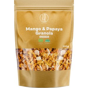BrainMax Pure Mango & Papaya Granola BIO, 400 g Zapečené vločky s mangem a papájou / *CZ-BIO-001 certifikát