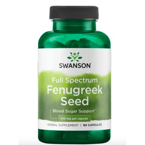 Swanson Fenugreek Seed, Pískavice řecké seno, 610 mg, 90 kapslí Doplněk stravy