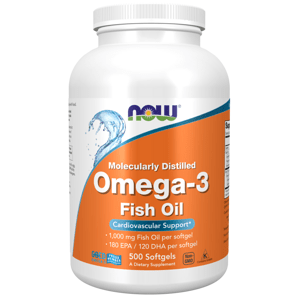 Now® Foods NOW Omega-3, molekulárně destilované, 500 softgelových kapslí Doplněk stravy