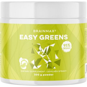BrainMax Easy Greens, Limetka, 300 g Směs zelených potravin s BIO kurkumou, stévií a citronovou trávou, 30 dávek, doplněk stravy