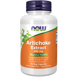 Now® Foods NOW Artichoke (Extrakt z Artyčoku), 450 mg, 90 rostlinných kapslí Doplněk stravy