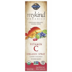 Garden of life Mykind Organics Vitamin C Organic spray, Vitamín C ve spreji, třešeň a mandarinka, 58 ml Doplněk stravy