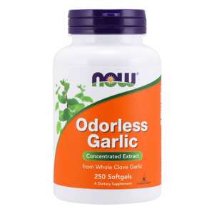 Now® Foods NOW Odorless Garlic (česnekový extrakt bez zápachu), 250 softgelových kapslí Doplněk stravy