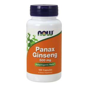 Now® Foods NOW Panax Ginseng (ženšen pravý), 500 mg, 100 kapslí Doplněk stravy