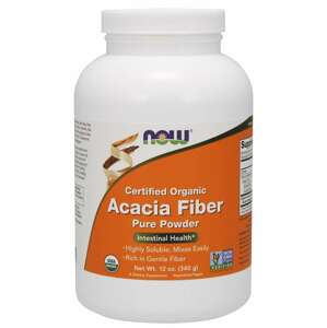 Now® Foods NOW Acacia Pure Powder, Akácie, prebiotikum, prášek, BIO, 340 g Doplněk stravy