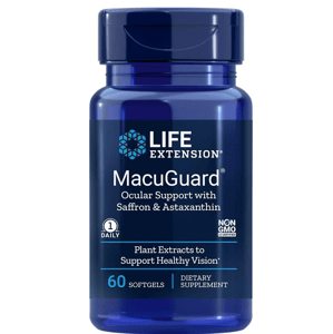 Life Extension MacuGuard Ocular Support with Saffron & Astaxanthin, oční podpora, 60 kapslí Doplněk stravy