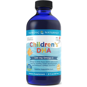 Nordic Naturals Children's DHA, Omega 3 pro děti - jahoda, 530 mg, 237 ml Doplněk stravy