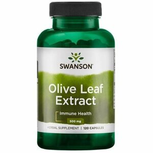 Swanson Olive Leaf Extract 500mg (Extrakt z olivových listů), 120 kapslí Doplněk stravy