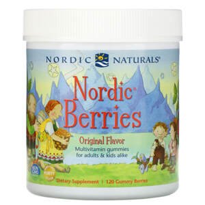 Nordic Naturals Nordic Berries Multivitamin pro Děti, Sladkokyselé, 120 gumových bombonu Doplněk stravy