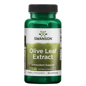 Swanson Olive Leaf Extract 750 mg Super Strength (Extrakt z olivových listů), 60 kapslí Doplněk stravy