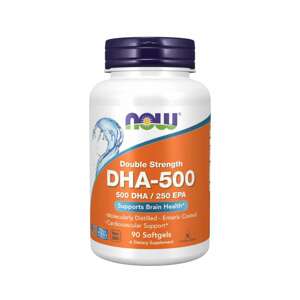 Now® Foods NOW DHA-500, 500 DHA/250 EPA, Omega 3, 90 softgelových kapslí Doplněk stravy