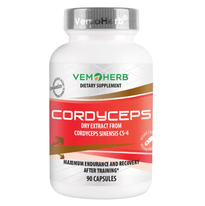 Vemoherb Cordyceps CS-4, 60 rostlinných kapslí Doplněk stravy