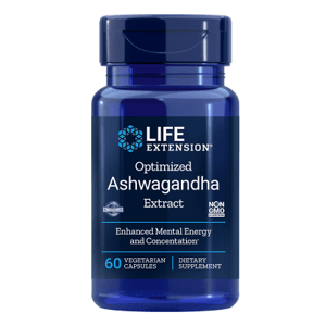 Life Extension Optimized Ashwagandha Extract, extrakt z Ashwagandhy, 60 rostlinných kapslí Doplněk stravy