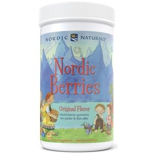 Nordic Naturals Nordic Berries Multivitamin pro Děti, Sladkokyselé, 200 gumových bonbónů Doplněk stravy