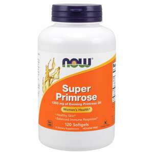 Now® Foods NOW Super Primrose 1300 mg, Pupalka dvouletá, 120 softgelových kapslí Doplněk stravy